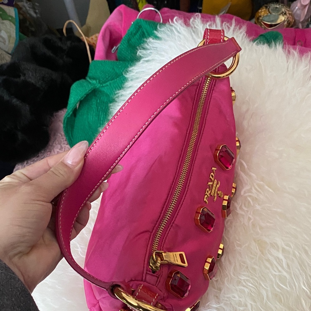 PRADA Fuchsia Embellished Shoulder Bag 💖 - Picture 9 of 17